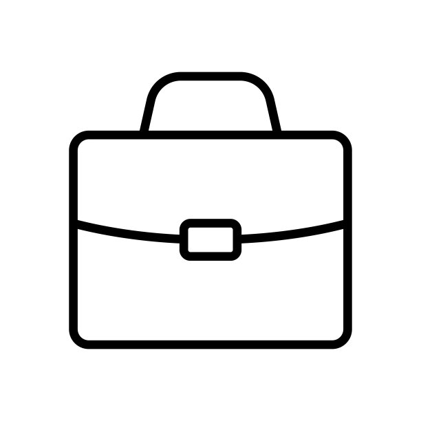 公文包图标。商务包图标。手提箱，组合符号，线性风格象形文字孤立在白色上。图片下载