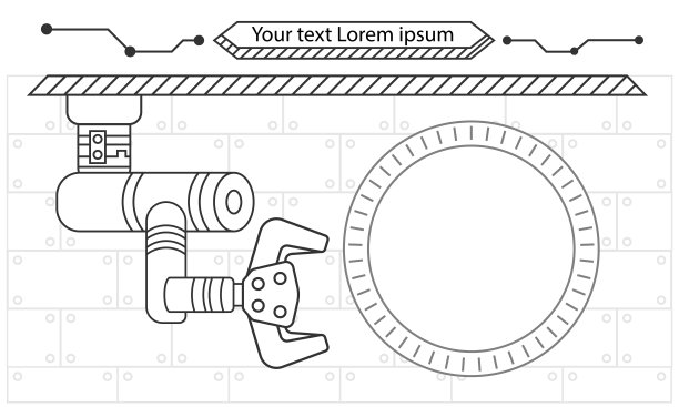 Ai机器人手臂轮廓图片下载