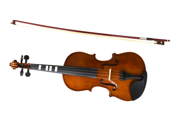 小提琴被孤立在白色背景上。图片下载
