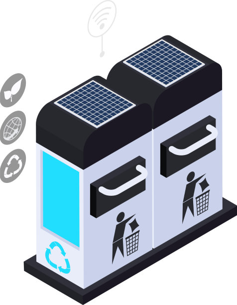 智慧城市等距图标图片下载