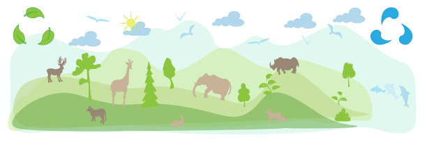 生态城市天际线矢量插图。乡村的绿色城市生活。保护地球就是清洁能源。地球日是对环境的关注。地球掌握在人类手中。图片下载