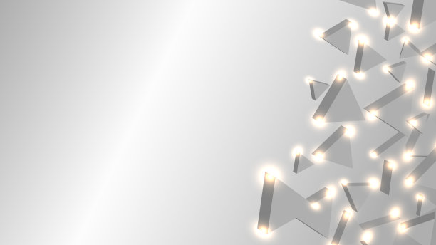 抽象三角形图案豪华银色与梯度背景。图片下载