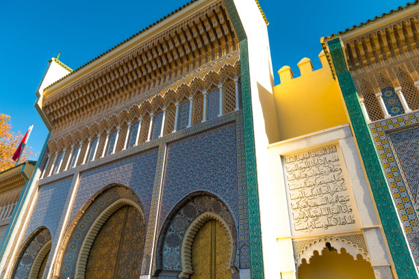 摩洛哥非斯皇宫的正门图片下载