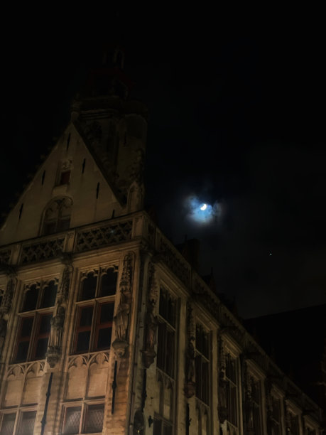 夜晚、桥梁和倒影图片下载