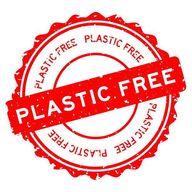 垃圾红塑料免费字圆形橡胶印章印章在白色背景图片下载