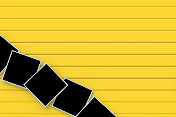 照片与木板上孤立的黑色空间。摄影模板。记忆图像。三维渲染图片下载