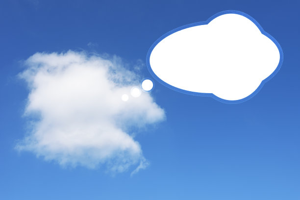 言论在蓝天的映衬下冒泡图片下载