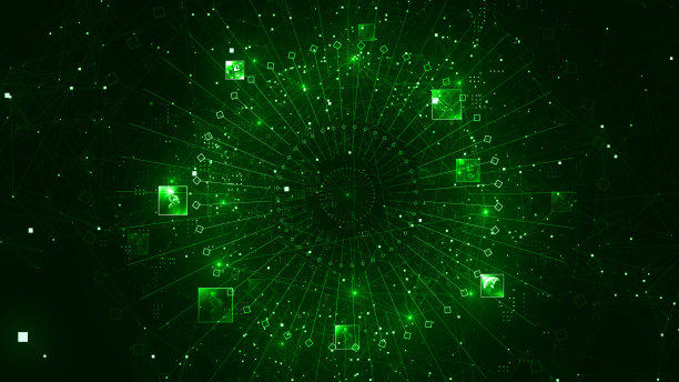 数字网络空间与粒子数字数据网络连接，未来技术数字抽象的背景概念。图片下载