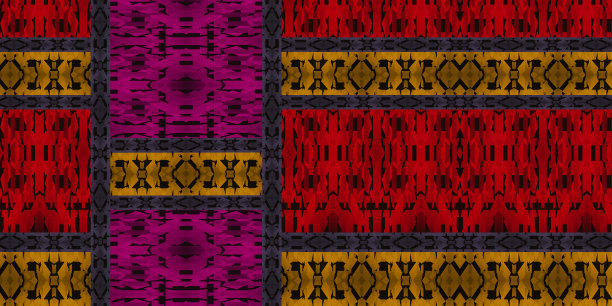 彩色非洲部落壁纸，无缝和略带纹理的图案，红色，粉红色，橙色，棕色和黑色的颜色图片下载