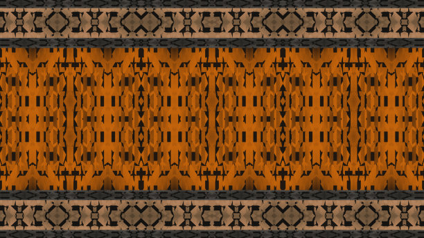 非洲壁纸-部落设计-彩色，无缝和纹理图案-橙色，铁锈色，青铜色，棕色和黑色图片下载