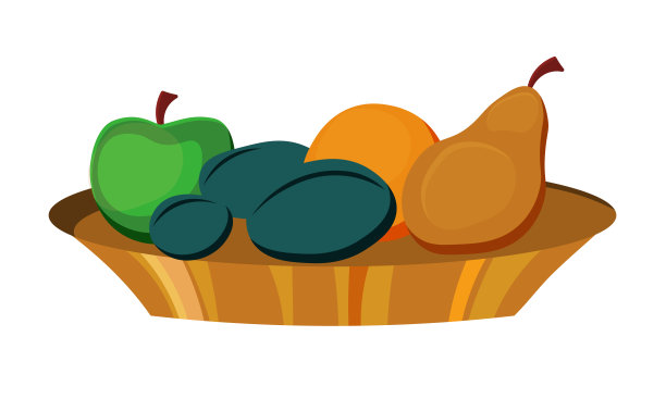 白色背景下的静物。水果拼盘。梨、李子和橘子图片下载