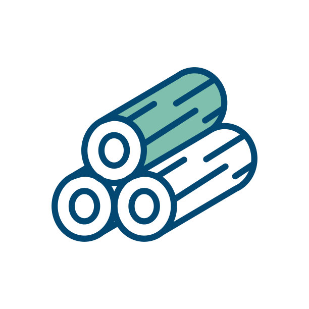 原木图标矢量设计模板在白色背景图片下载