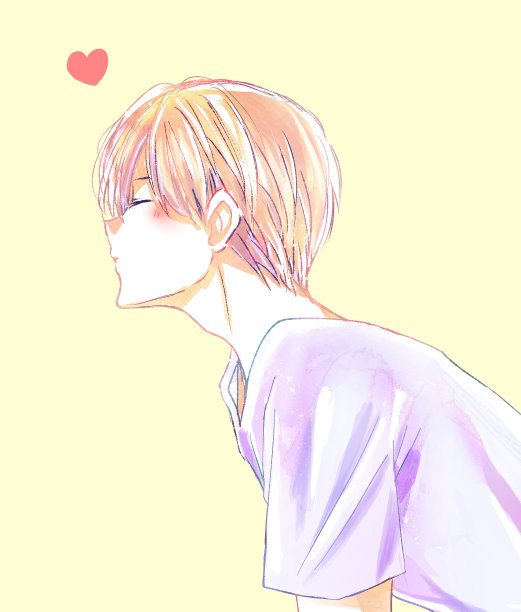 一个夏天有亲吻脸的男人的插图图片下载