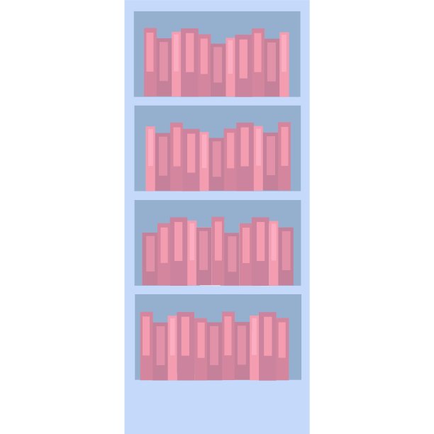 矢量办公室书柜与档案书架图标图片下载