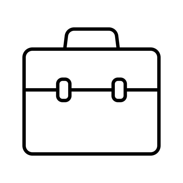 公文包图标。商务包图标。手提箱，组合符号，线性风格象形文字孤立在白色上。图片下载