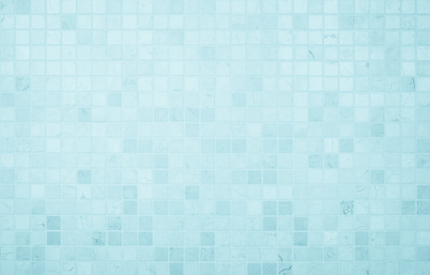 白色或蓝色陶瓷墙和地砖抽象背景。为卧室的装饰设计几何马赛克纹理。简单无缝模式的背景广告横幅海报或网页图片下载