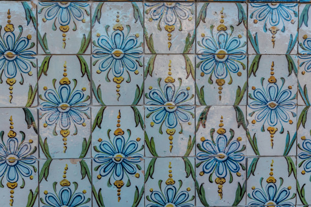 瓷砖Azulejos装饰背景图片下载