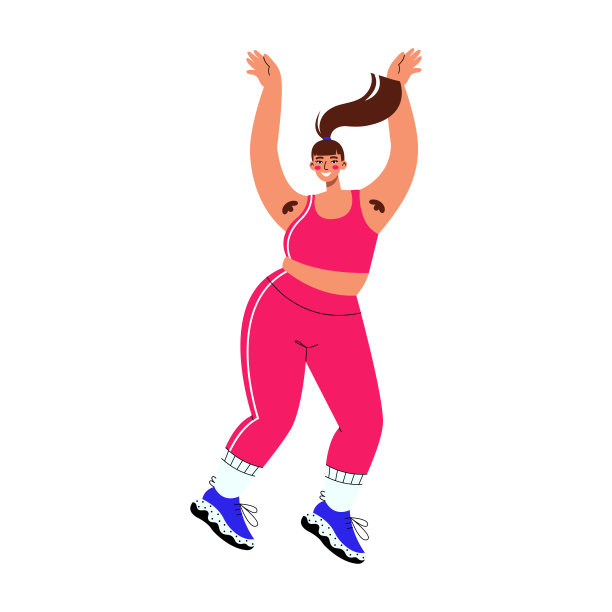 有吸引力的超重女人腋毛。快乐身体积极爱自己的理念。没有肥胖恐惧症和身材羞辱图片下载