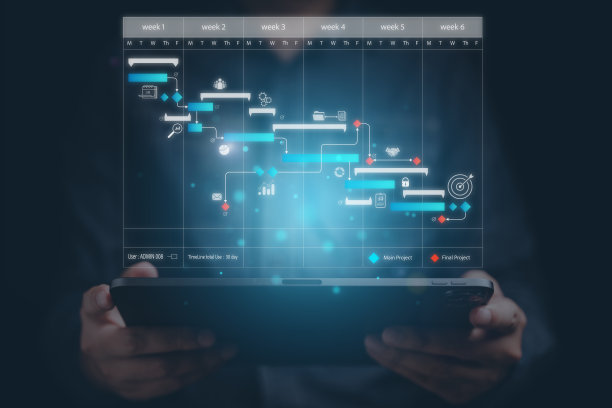 为管理项目制定时间表。平板电脑时间表图片下载