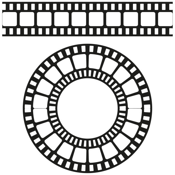 现代影坛。圆的形状。矢量插图。图片下载