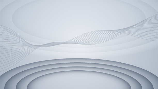 抽象的白色和灰色渐变圆与空白空间的设计。现代未来主义背景图片下载