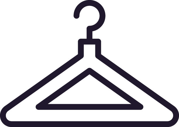 悬挂器的概念。现代轮廓高质量的横幅，传单和网站的插图。时尚平面风格的可编辑笔触。吊架线条图标图片下载