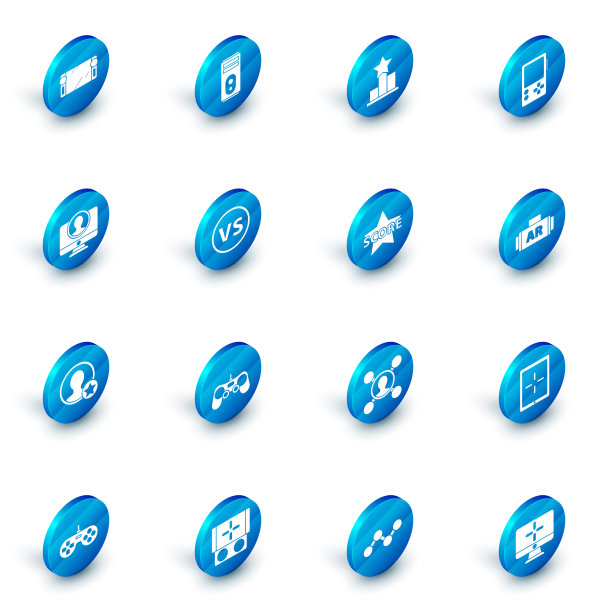 设置电脑，星星，便携式电子游戏控制台，创建帐户屏幕，高级创建，VS对战战斗，Ar，增强现实和图标。向量图片下载