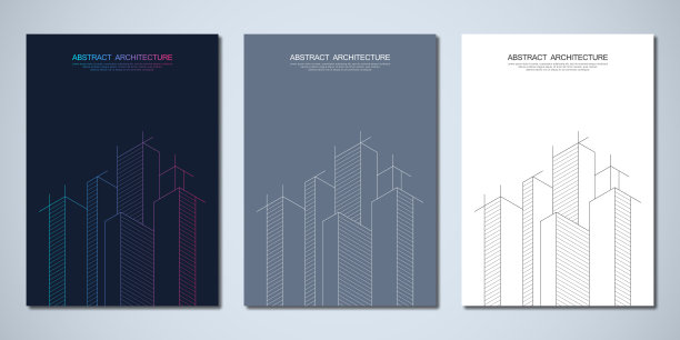 建筑图纸与建筑结构的书籍封面，小册子，传单，海报，演示文稿和其他设计图片下载