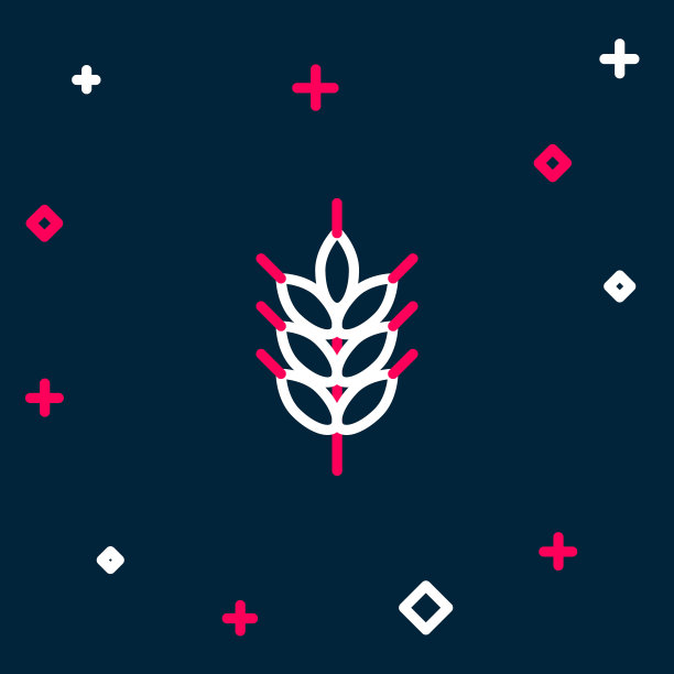 线跳图标隔离在蓝色背景上。彩色轮廓概念。向量图片下载