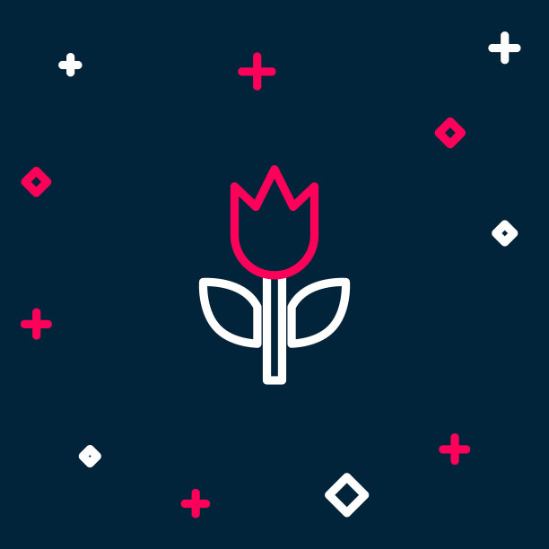 线条照片模式宏图标隔离在蓝色背景上。彩色轮廓概念。向量图片下载