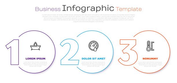 设置香薰蜡烛，桑拿温度计和。业务信息图模板。向量图片下载