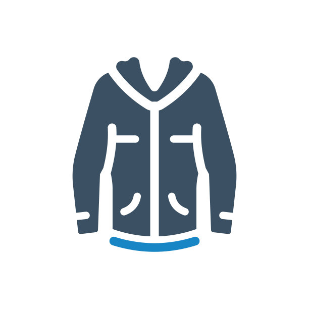卫衣，夹克图标矢量插图图片下载