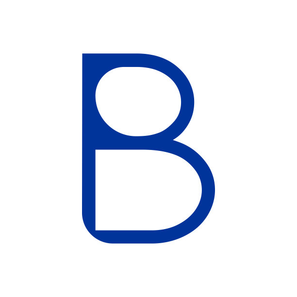 字母B排版标志设计模板元素。用于公司的标志、符号、标识、标识。海军蓝字母B文字t恤的白色背景矢量设计。图片下载