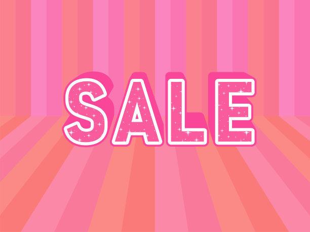 销售传单横幅设计(插图)粉红色图片下载