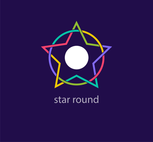 星星和圆交织在一起。图片下载