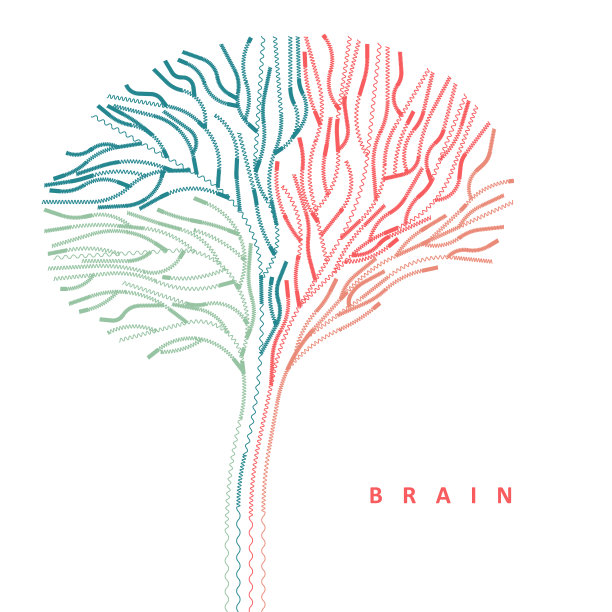 抽象的彩色大脑连接。图片下载