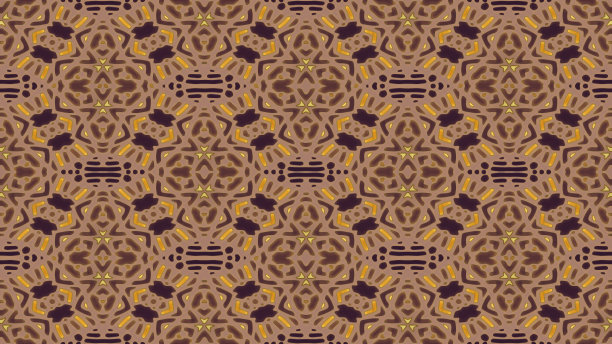 彩色非洲图案，无缝设计，民族箭头和线条，橙色，驼色，青铜色，棕色和黑色图片下载