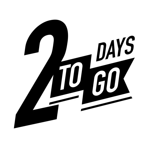 2天去定时器矢量标签黑色图片下载