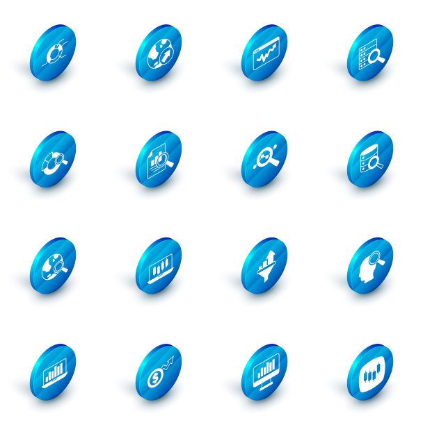 设置财务增长，图表信息图，服务器，搜索数据分析，全球，文档与图标。向量图片下载