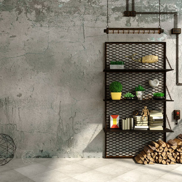 模型空墙背景阁楼绘画图片下载