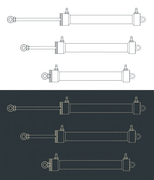 液压缸蓝图图片下载