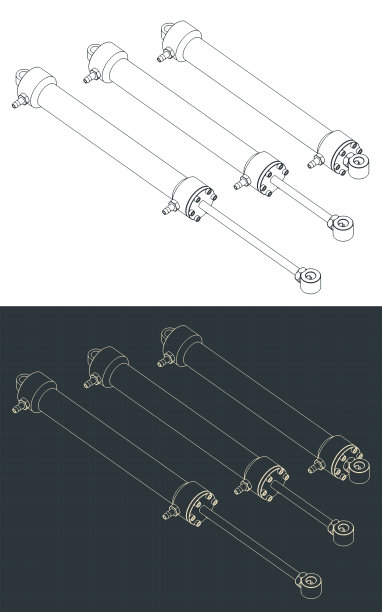 液压缸等距蓝图图片下载