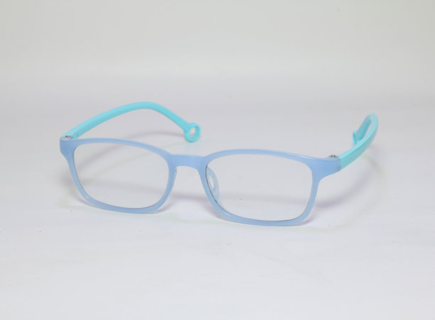 蓝色方眼镜图片下载