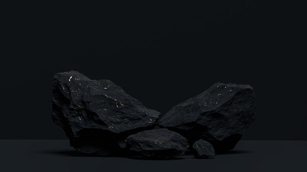 豪华模型平台石与金色大理石纹理的品牌和包装展示。黑色和金色天然底座。化妆品和时尚概念。3 d渲染。3 d演示。图片下载