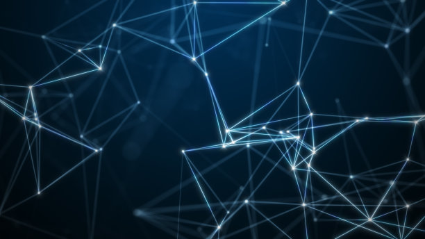 从线和点中抽象技术背景。空间几何背景图片下载