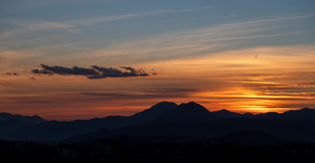 意大利莫利塞壮观的日落照片图片下载