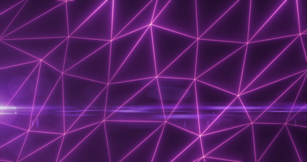 抽象紫色线条和三角形发光高科技数字能源抽象背景图片下载