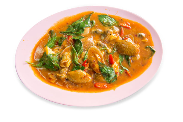 辣椒酱炒蛤的俯视图，重点选择图片下载