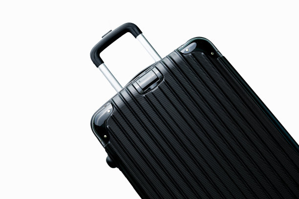 黑色旅行箱孤立在白色背景上，黑色旅行箱孤立在白色背景上图片下载