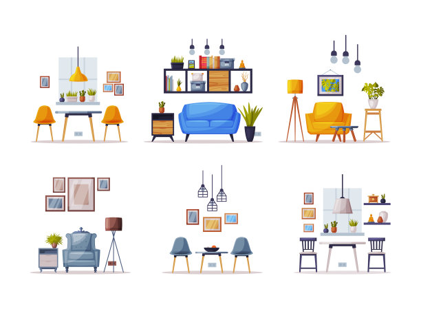 现代的室内设计，舒适的家具图片下载